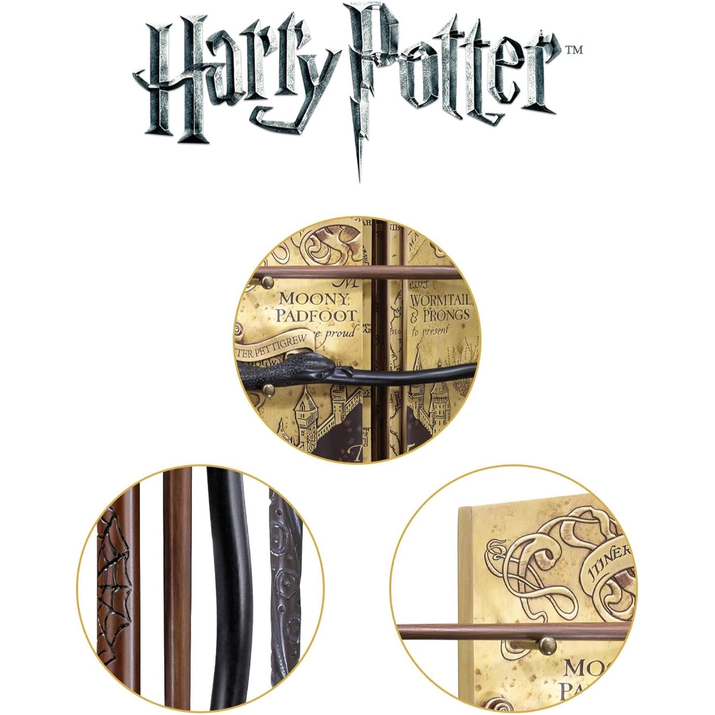 The Noble Collection Harry Potter Marauders Wand Set With Display Stand