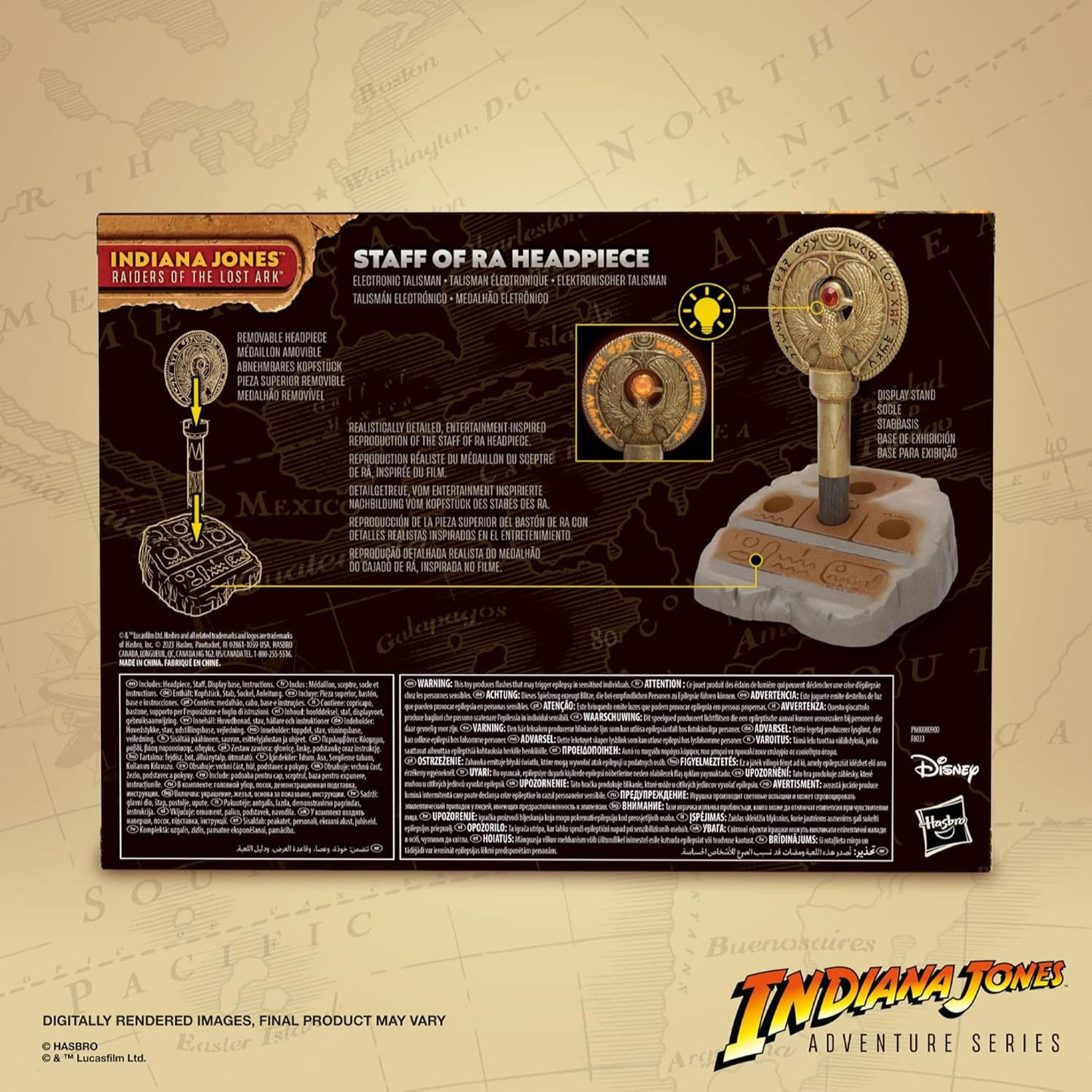 Hasbro Indiana Jones and the Raiders of Lost Ark Adventure Series Staff Ra Headpiece