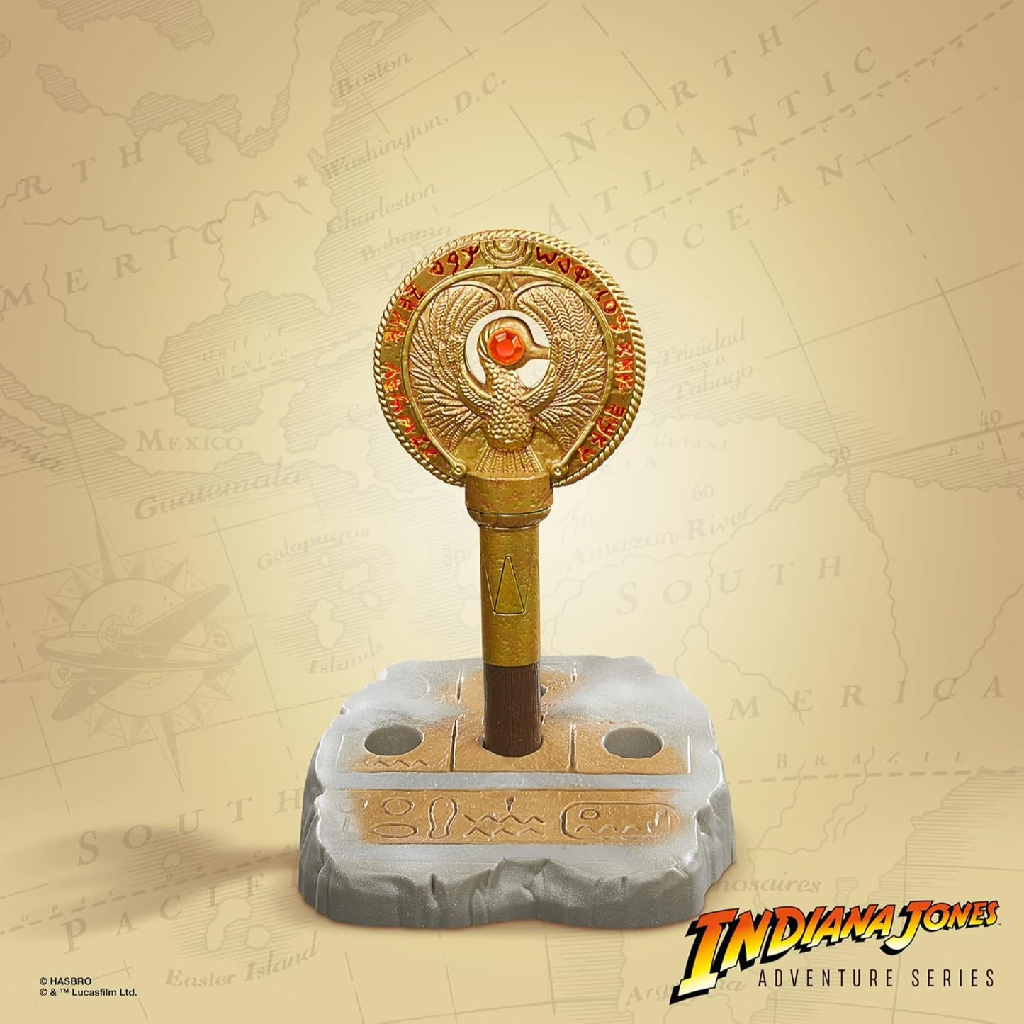 Hasbro Indiana Jones and the Raiders of Lost Ark Adventure Series Staff Ra Headpiece