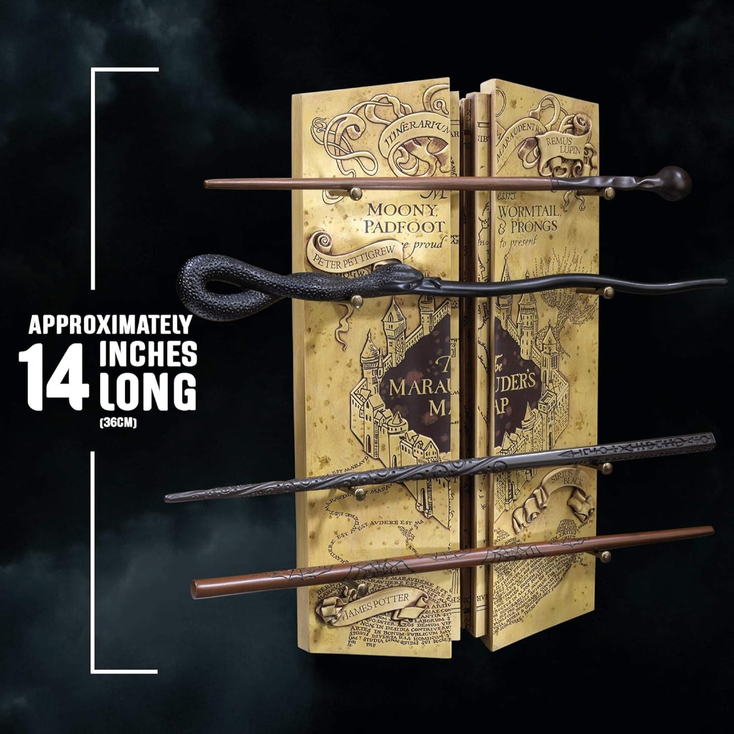 The Noble Collection Harry Potter Marauders Wand Set With Display Stand