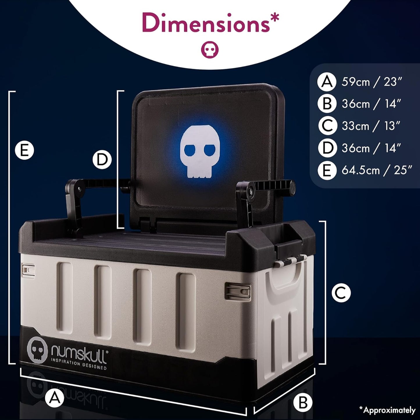 Numskull PS5-Inspired 2-in-1 Toy Storage Box & Folding Chair
