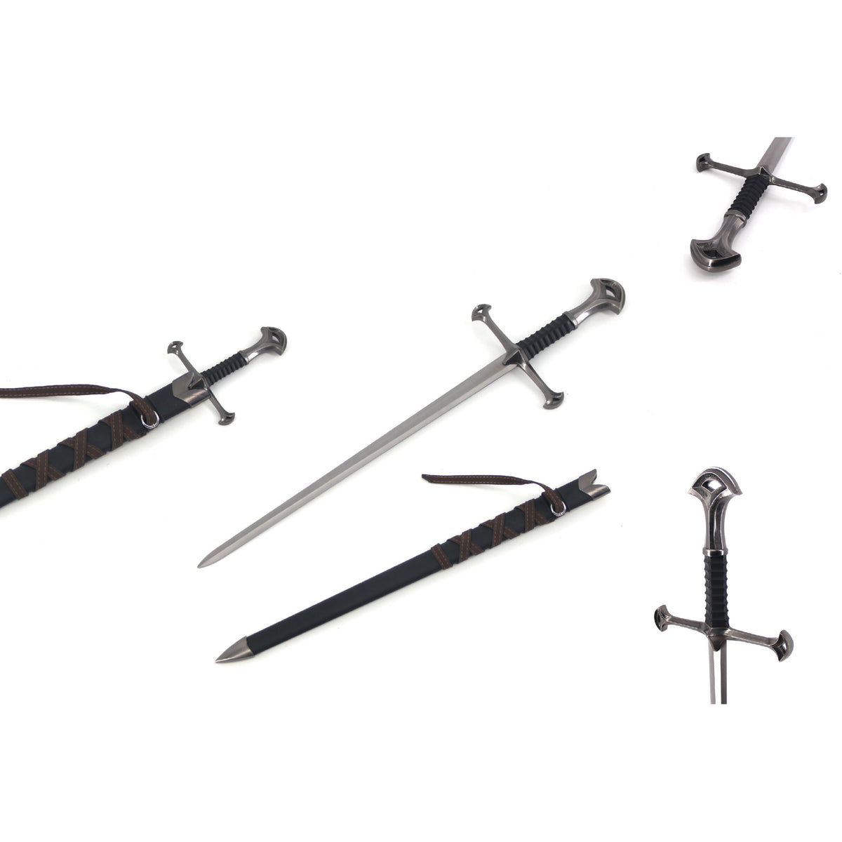 Lord of the Rings Anduril Short Metal Sword