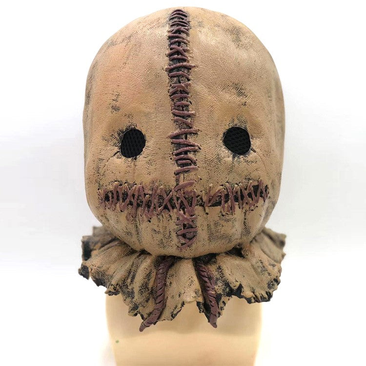 Trick R' Treat Sam Latex Mask Horror Scarecrow Cosplay Replica CH-A056