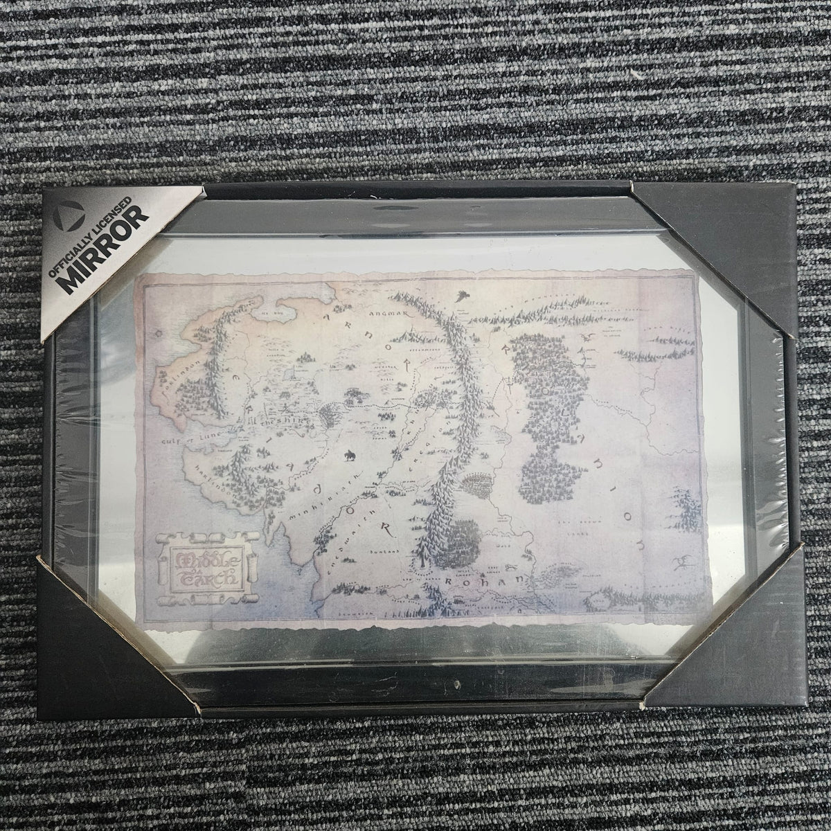 Lord of the Rings The Hobbit Middle Earth Map with Mirror DAMAGED