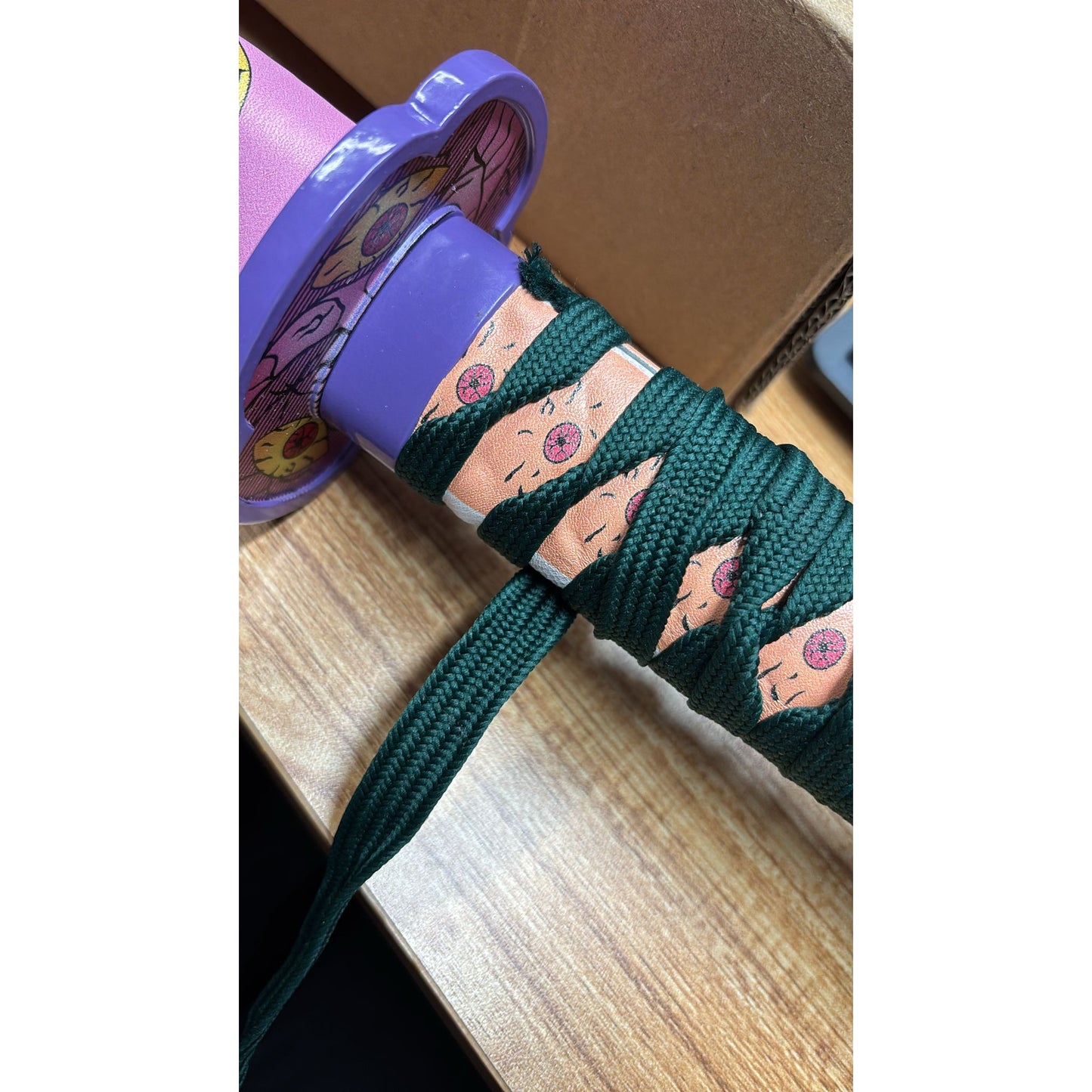 Demon Slayer Kokushibo Metal Katana LED Sword DAMAGED