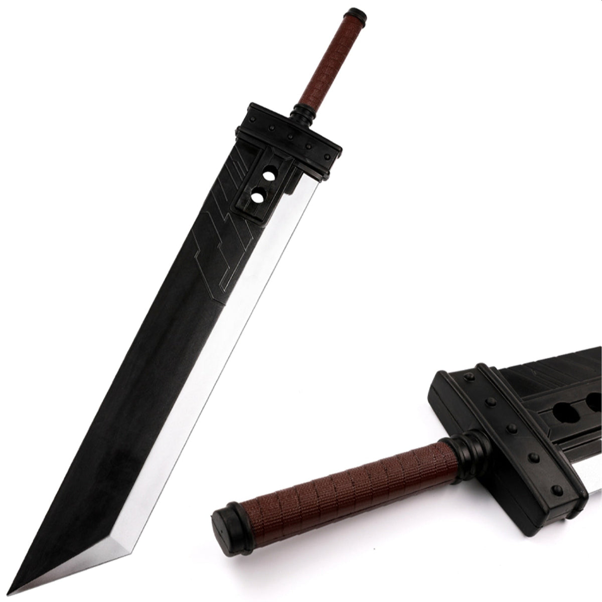 Final Fantasy VII Sword Remake Cloud Strife Buster Sword Brown Handle Foam Cosplay Sword - NEXTLEVELUK