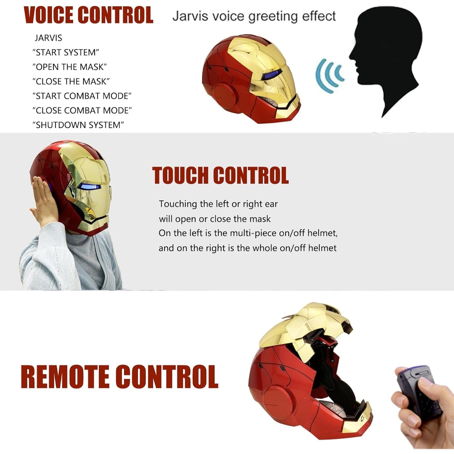 Iron Man MK 5 Wearable Electronic Helmet Voice Activated Replica Prop - NEXTLEVELUK