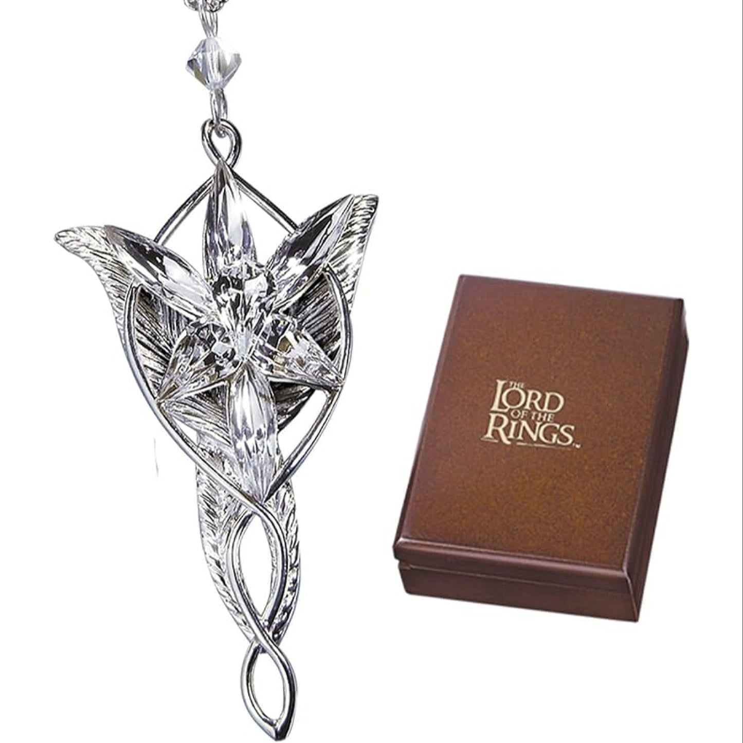 Noble Collection Lord of the Rings Evenstar Pendant Sterling Silver & Swarovski - NEXTLEVELUK