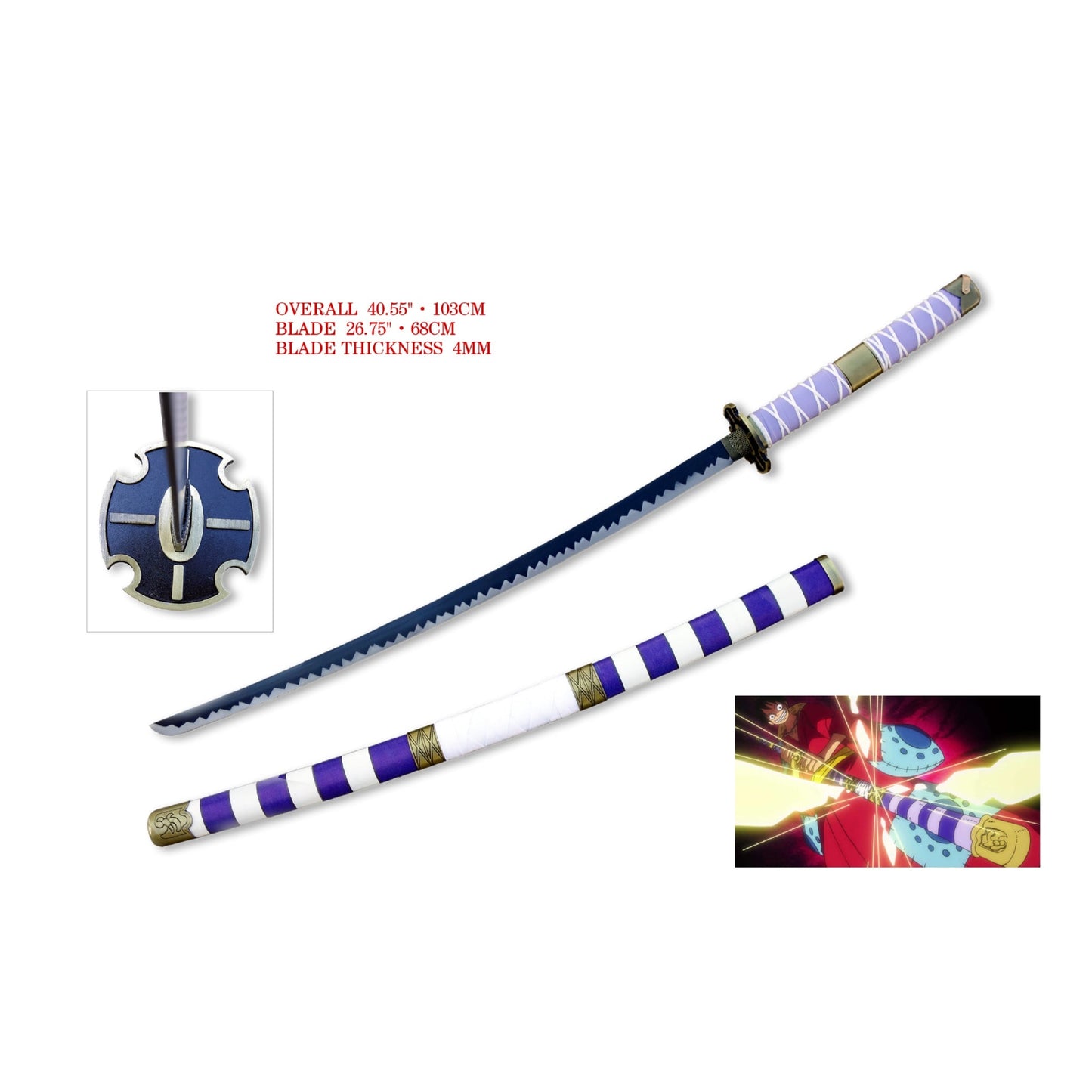 One Piece Sword Nidai Kitetsu Metal Katana Sword of Luffy - NEXTLEVELUK