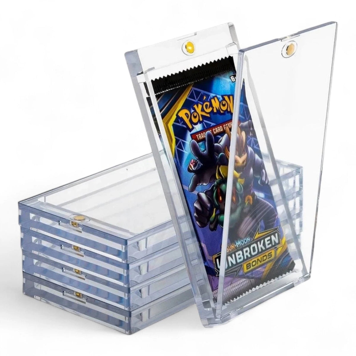 Magnetic Booster Pack Display Case: Crystal-Clear Protection for Sealed Packs