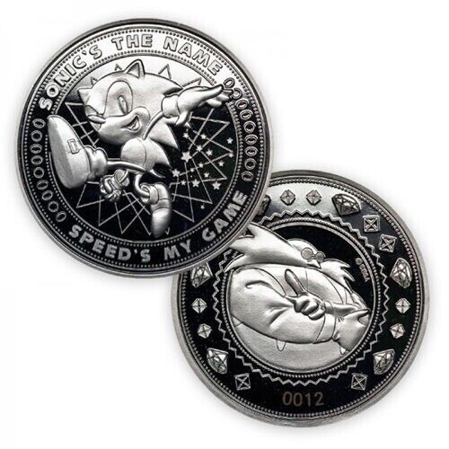 Sonic The Hedgehog Collector's Limited Edition Coin Silver Only 5000 Worldwide