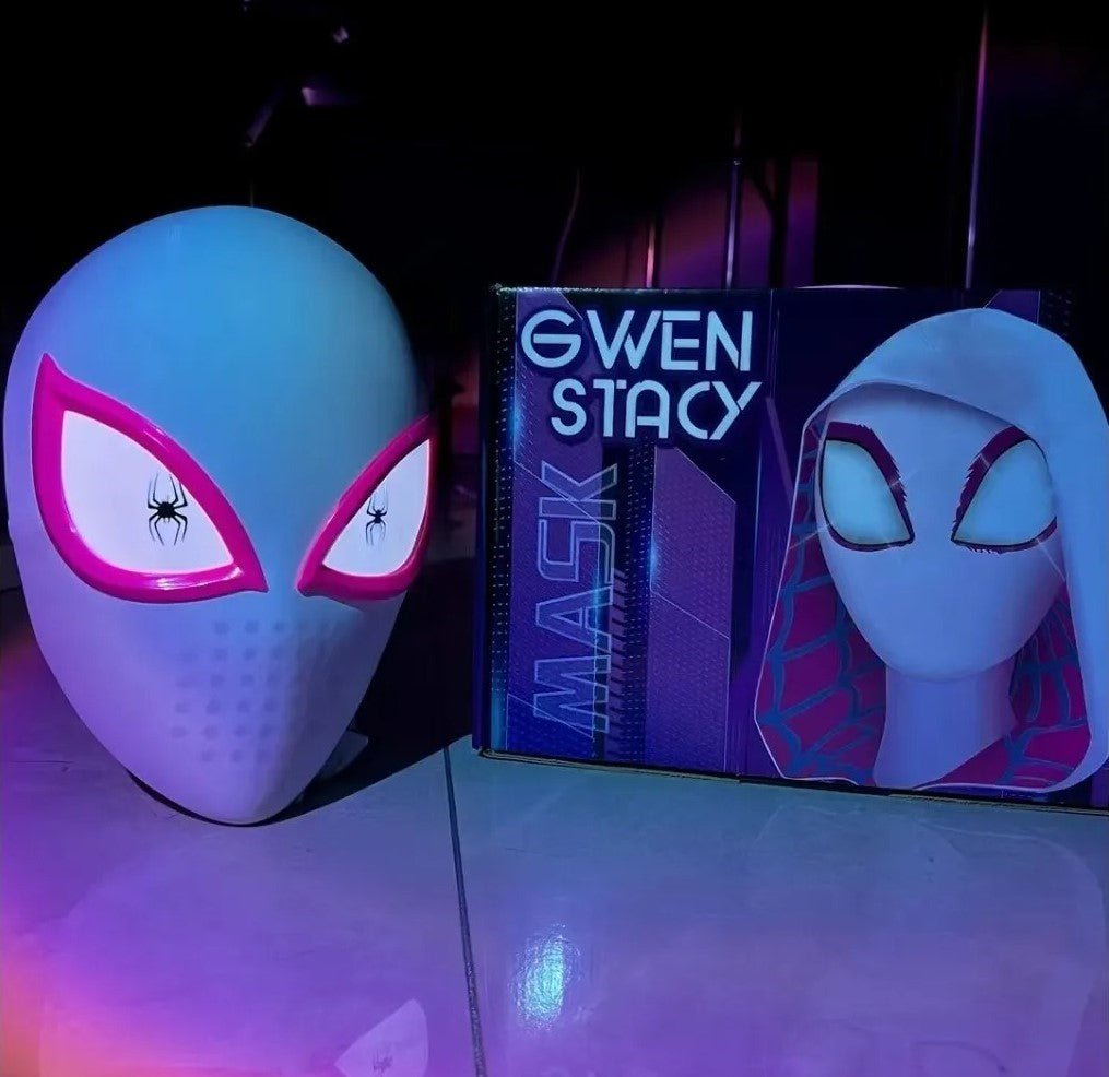 Spider - Gwen Stacy Light Up Cosplay Mask Spiderman Spider - man - NEXTLEVELUK