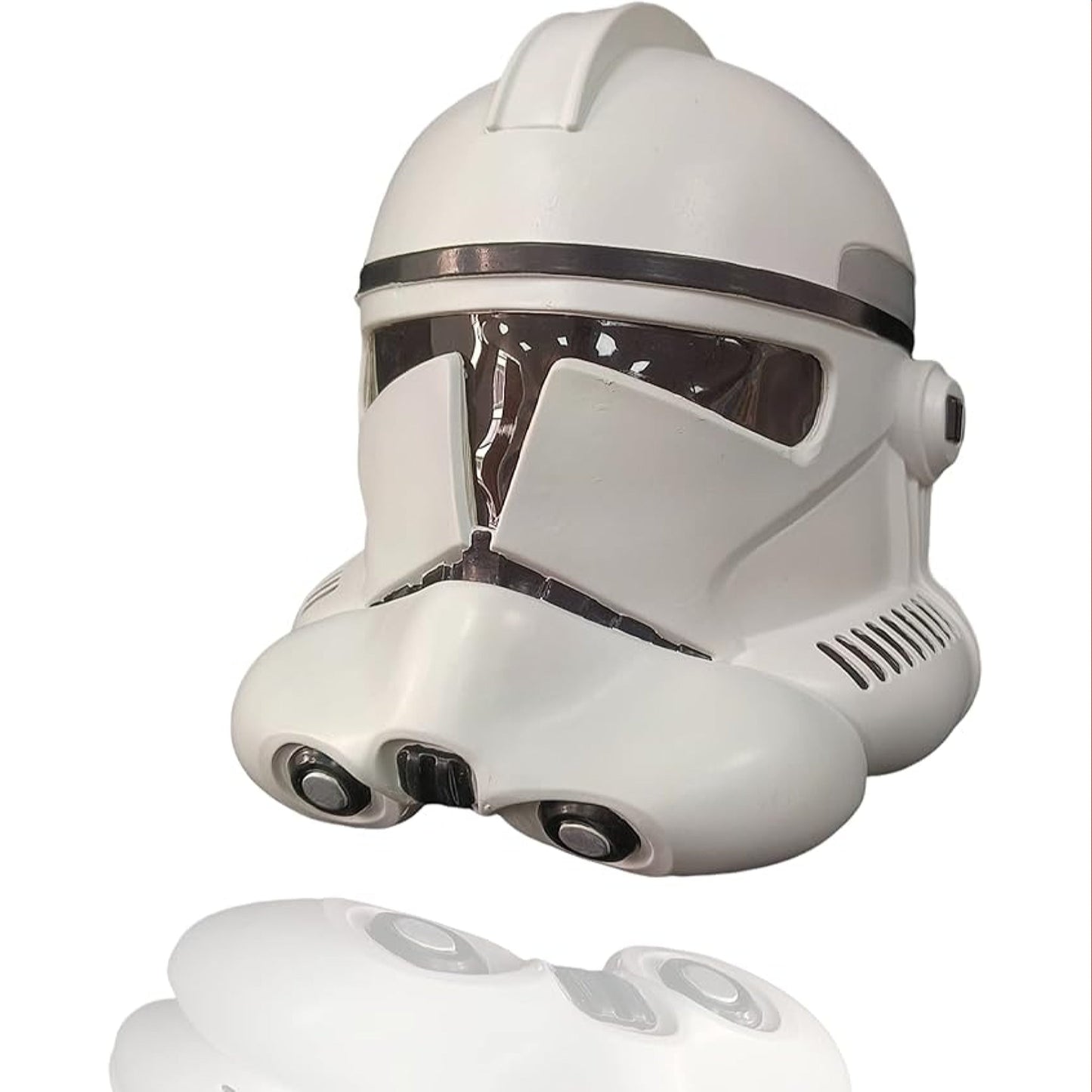 Star Wars Clone Trooper Helmet White PVC - NEXTLEVELUK