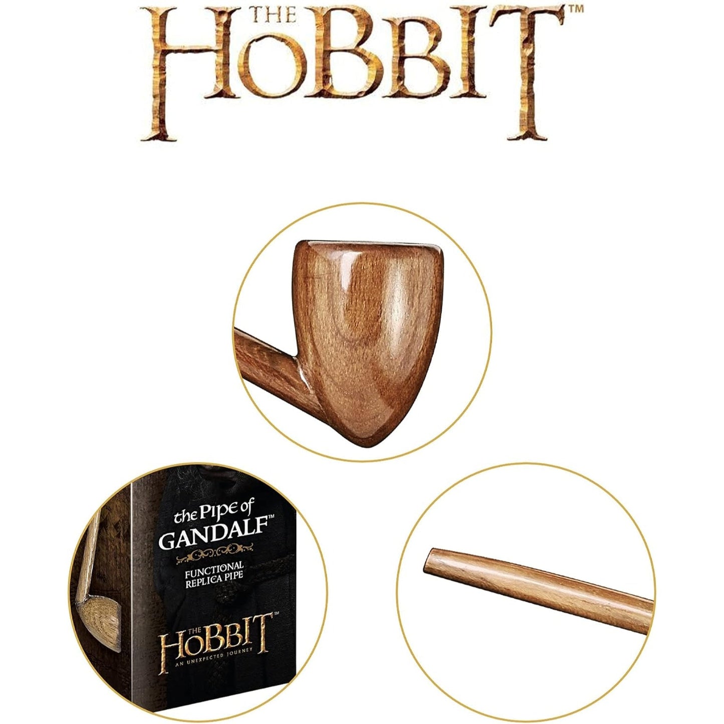 The Hobbit Gandalf Pipe Functional Prop The Noble Collection NN1233 - NEXTLEVELUK