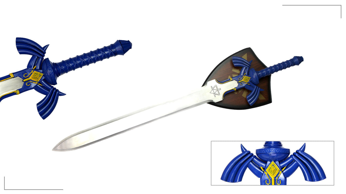 Zelda Link Master Metal Sword with Plaque - NEXTLEVELUK