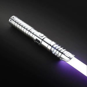 Star Wars Combat Lightsaber RGB Baselit No.000 Model Youngling 4-Fonts 53cm Blade Silver Plastic Replica