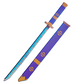 Connection Building Blocks Anime Weapon Replica Set: One Piece Enma Purple Sword with Scabbard and Stand Model Kit