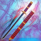 Connection Building Blocks Anime Weapon Replica Set: One Piece Sandai Kitetsu Red Sword with Scabbard and Stand Model Kit