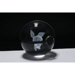 Pichu Pokemon Glass Crystal Pokeball 42 with Light-Up LED Base Ornament 80mm XL Size