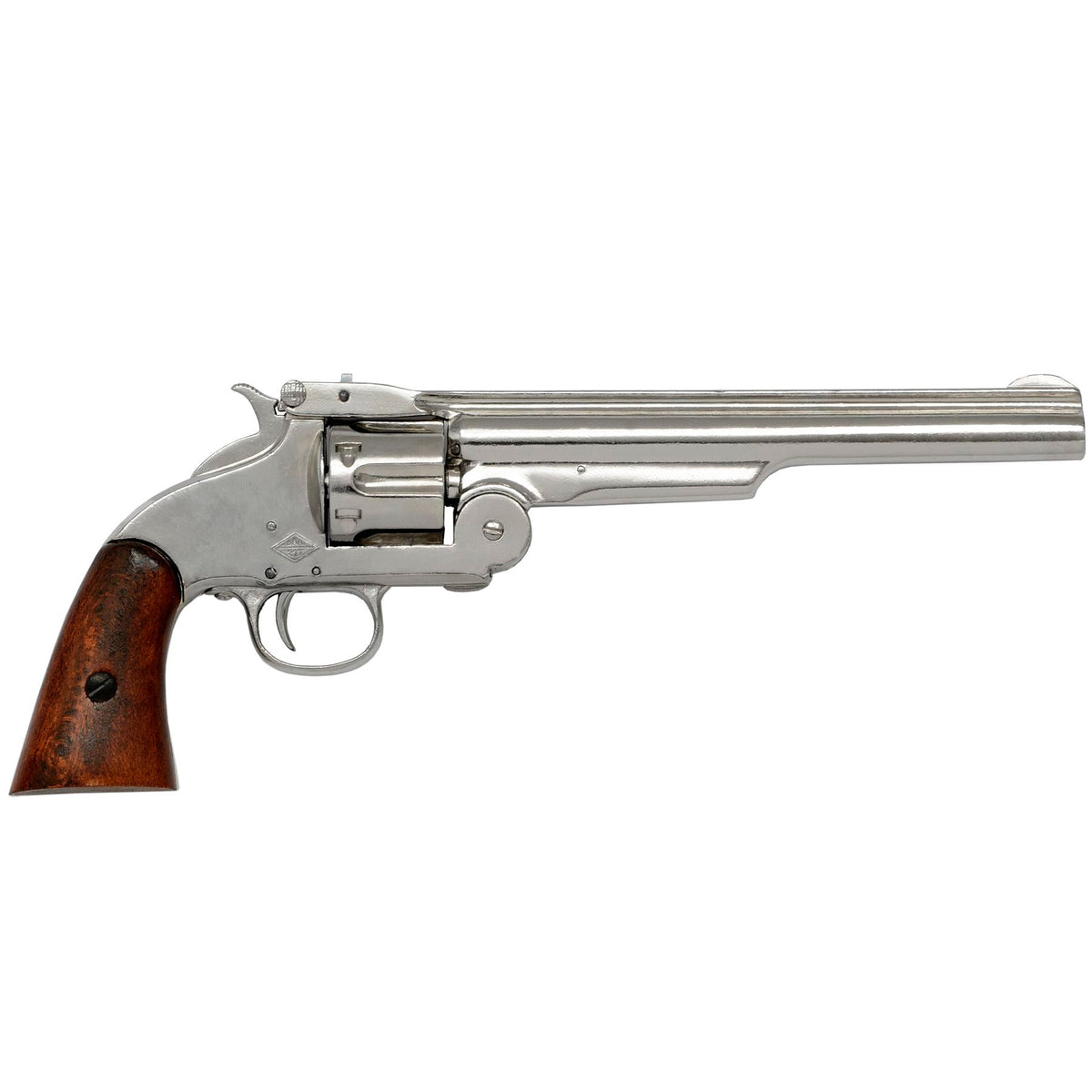 1869 Smith & Wesson 6 Shot Revolver In Nickel Finish Denix Replica G1008NQ - NEXTLEVELUK