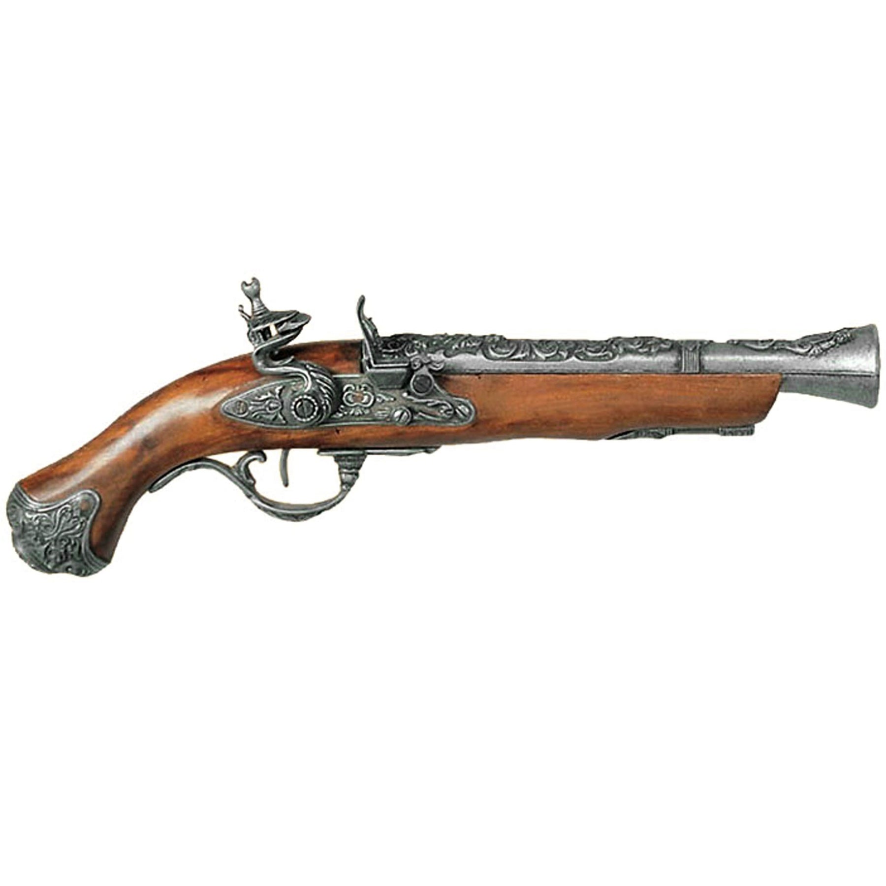 18th Century British Flintlock Blunderbus Pistol in Gunmetal Denix Replica G1219G - NEXTLEVELUK