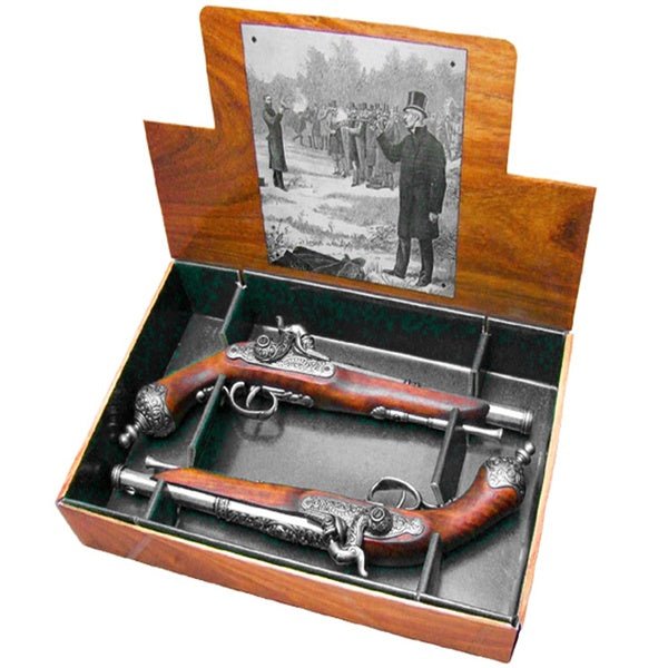 2 Dueling Pistols, Italy 1825 Denix Replica G2/1013G - NEXTLEVELUK