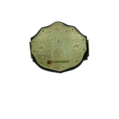 WWE Big Gold Heavyweight Championship Replica Title Wrestling Belt Undertaker 6MM Diecast Plate