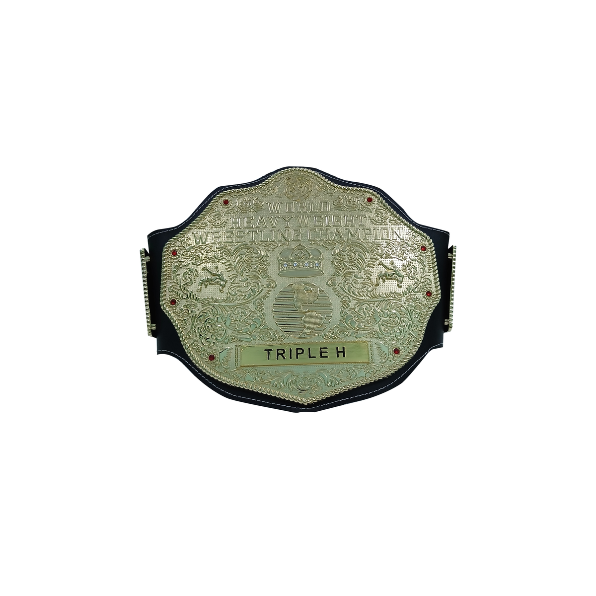 WWE Big Gold Heavyweight Championship Replica Title Wrestling Belt Triple H 6MM Diecast Plate