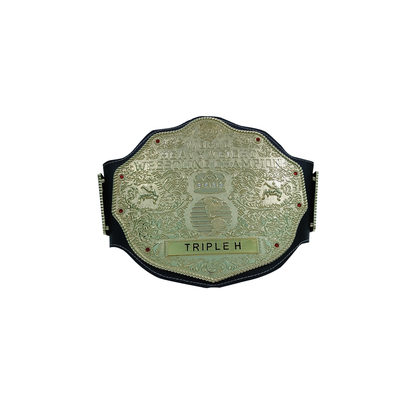 WWE Big Gold Heavyweight Championship Replica Title Wrestling Belt Triple H 6MM Diecast Plate