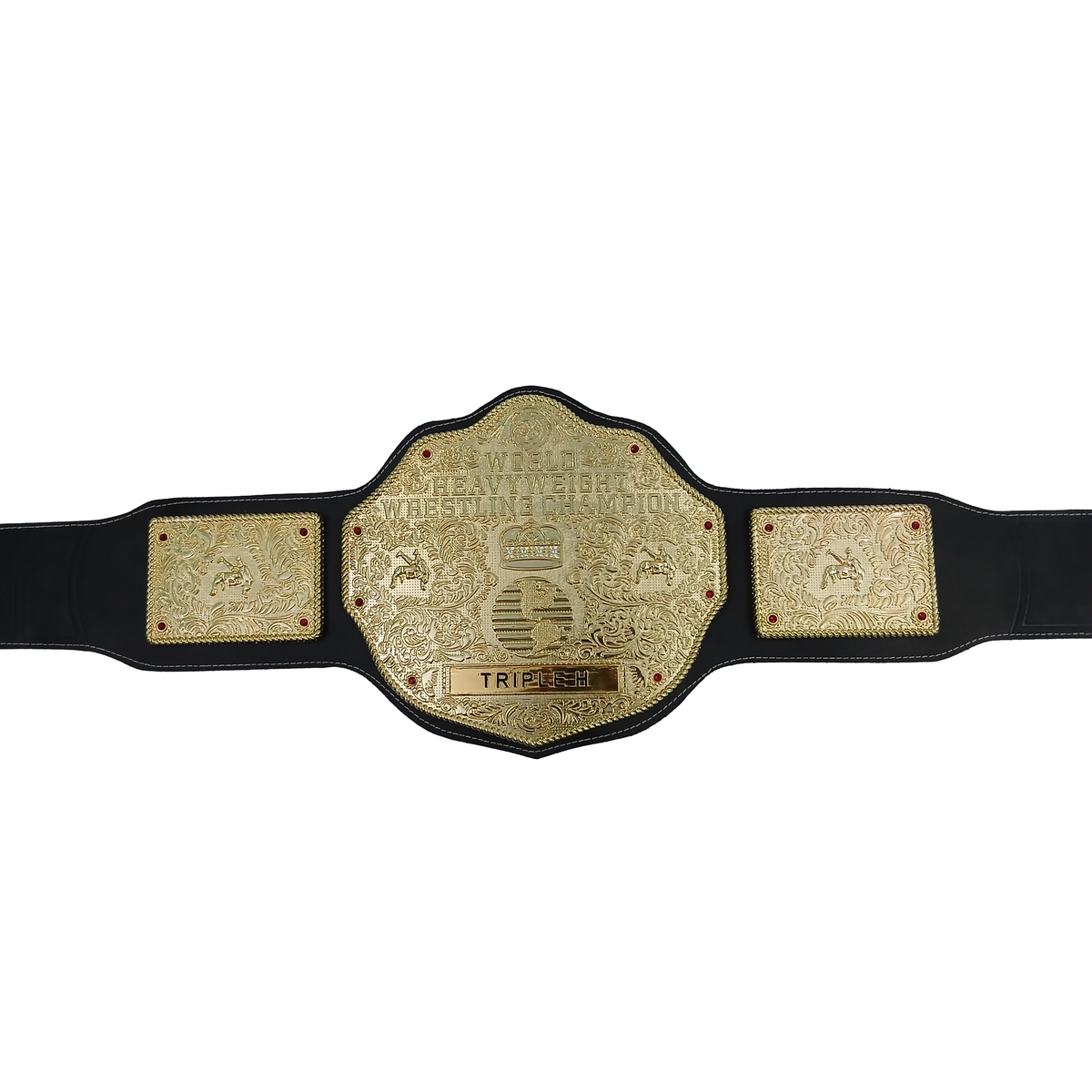 WWE Big Gold Heavyweight Championship Replica Title Wrestling Belt Triple H 6MM Diecast Plate