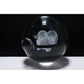 Pokemon Ball Lickitung Glass Crystal Pokeball 35 with Light-Up LED Base Ornament 80mm XL Size