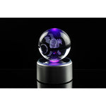Mr Mime Pokemon Glass Crystal Pokeball 38 with Light-Up LED Base Ornament 80mm XL Size