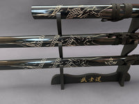 Dragon Black Samurai Sword Set of 3