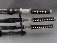 Dragon Black Samurai Sword Set of 3
