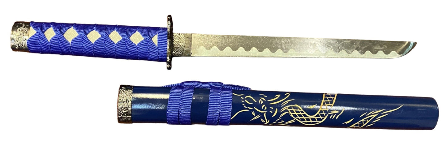 Dragon Blue Samurai Sword Set of 3