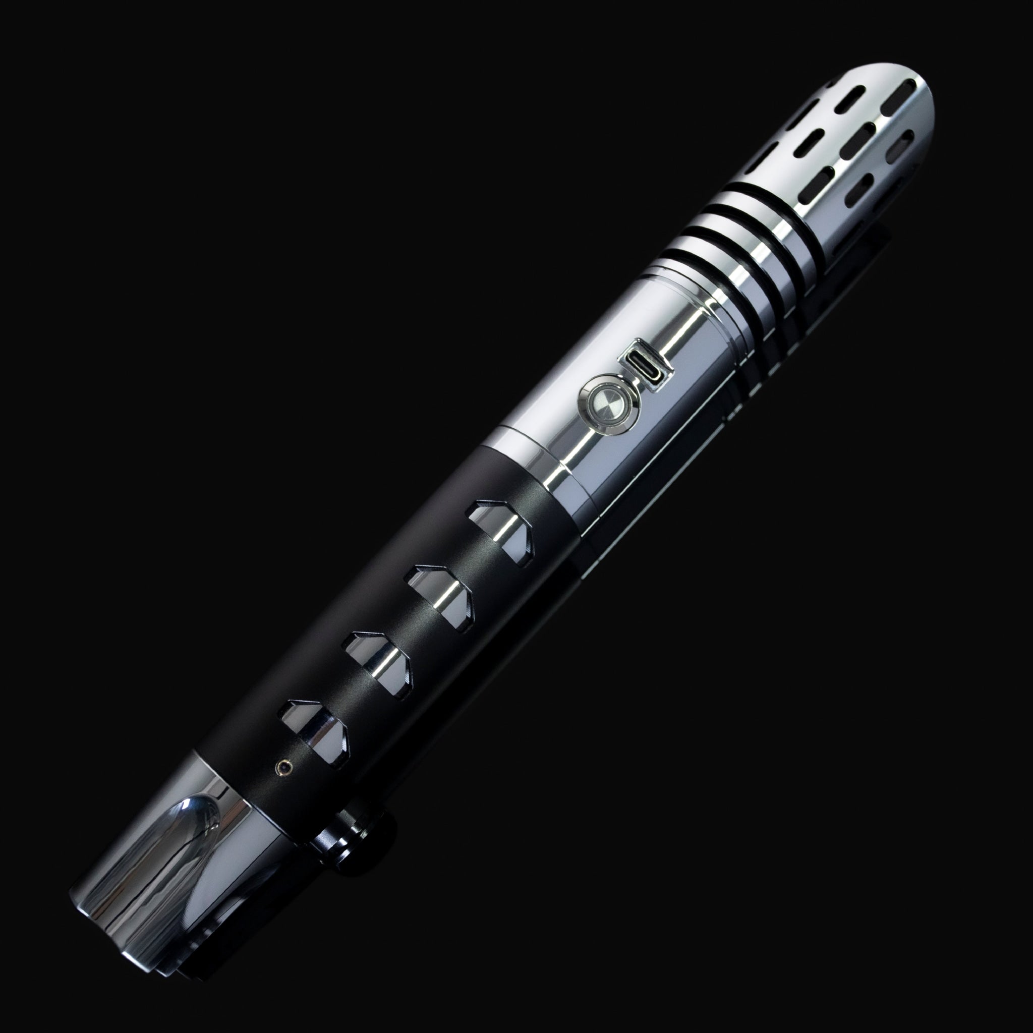 Star Wars Combat Lightsaber Baselit Custom No.Z9 FX RGB Black and Silver Replica