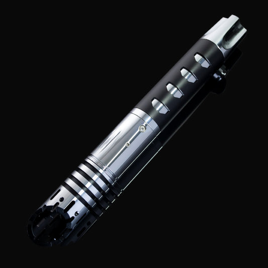 Star Wars Combat Lightsaber Baselit Custom No.Z9 FX RGB Black and Silver Replica (No 56 Base)