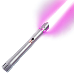 Star Wars No. C025 Silver Baselit Combat Lightsaber RGB Replica
