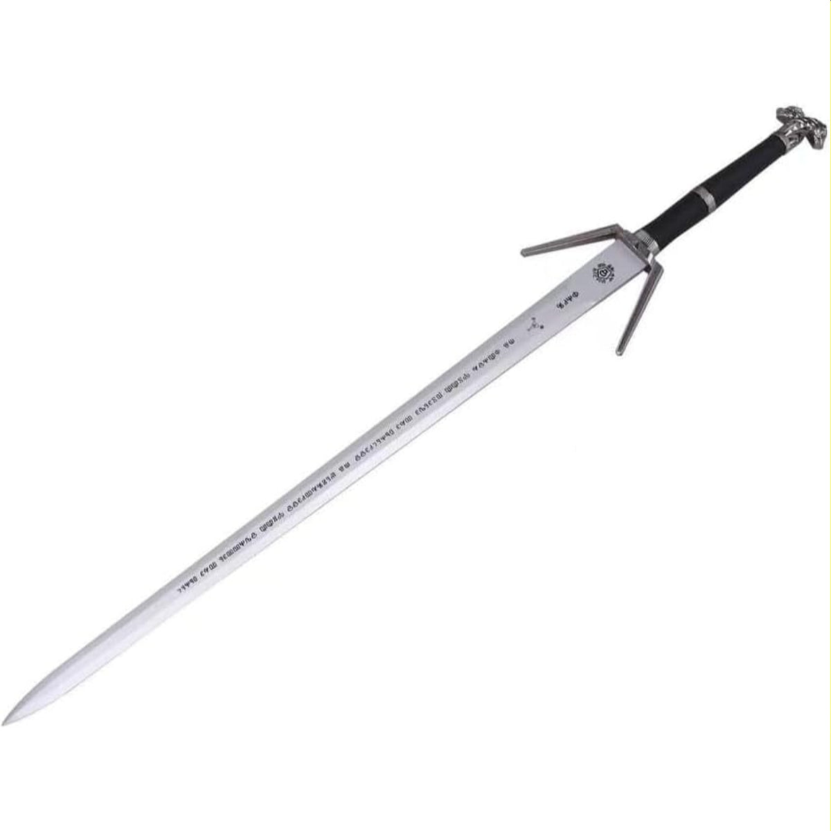 The Witcher 3 Wild Hunt Geralt of Rivia's Silver V Cross Wooden Cosplay Replica Sword