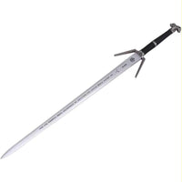 The Witcher 3 Wild Hunt Geralt of Rivia's Silver V Cross Wooden Cosplay Replica Sword