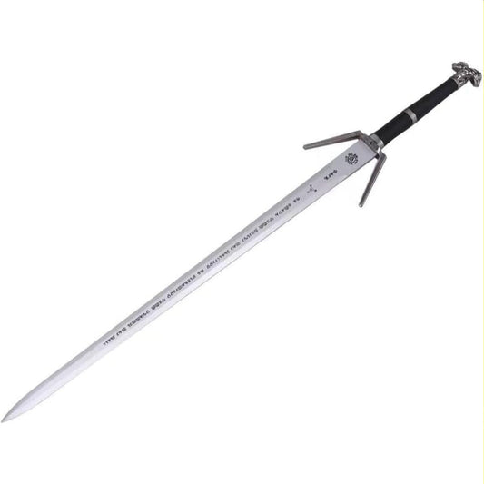 The Witcher 3 Wild Hunt Geralt of Rivia's Silver V Cross Wooden Cosplay Replica Sword