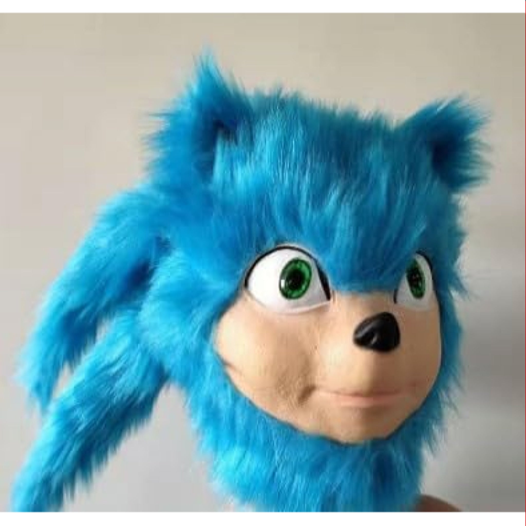Sonic Hedgehog Blue Latex Mask Halloween Fancy Dress Cosplay Prop Replica