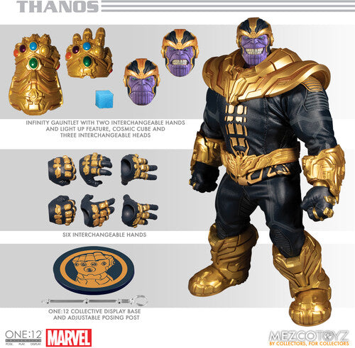 Mezco Marvel One:12 Thanos Light Up Action Figure