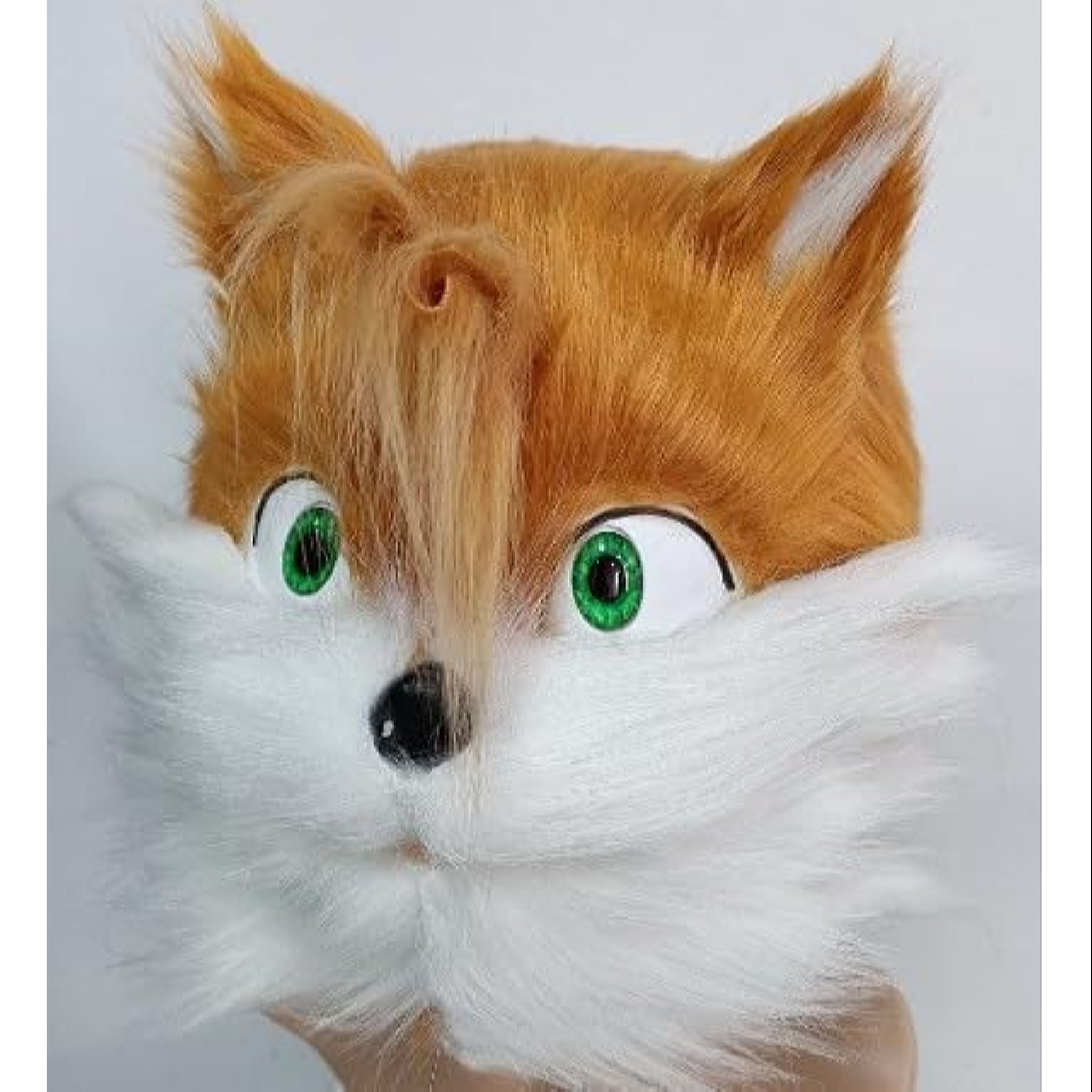 Tails Hedgehog Orange and White Latex Mask for Halloween & Fancy Dress