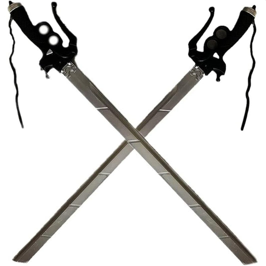 Attack on Titan Eren Yeager's Silver Foam Swords 2 Pack Set Cosplay Props