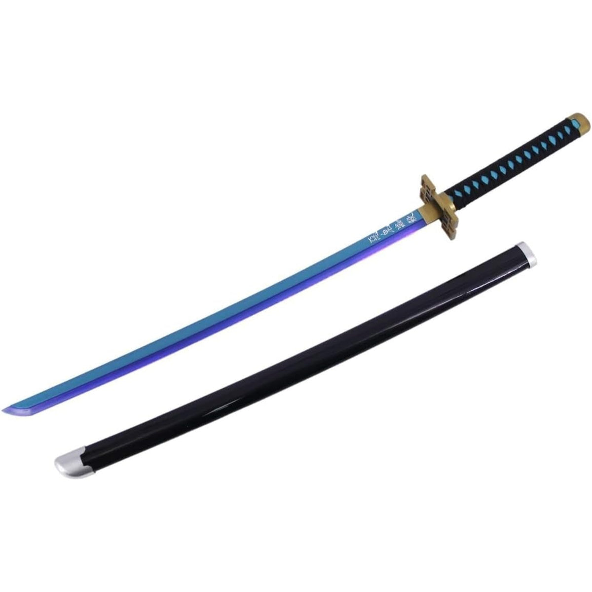 Demon Slayer Muichiro Sword LED V2 Light Up Bamboo Wood Sword Cosplay Prop Replica
