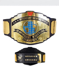 WWE Black Intercontinental Championship Replica Wrestling Title Belt 4MM Brass Plate