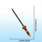 Connection Building Blocks Anime Weapon Replica Set: One Piece Sandai Kitetsu Red Sword with Scabbard and Stand Model Kit