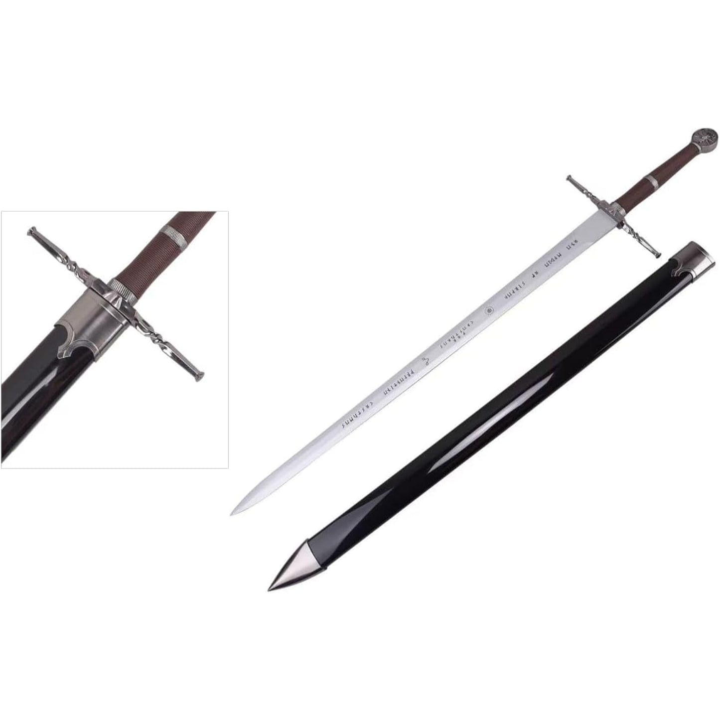 The Witcher 3 Wild Hunt Geralt of Rivia with Wolf Pommel Wooden Cosplay Replica Sword