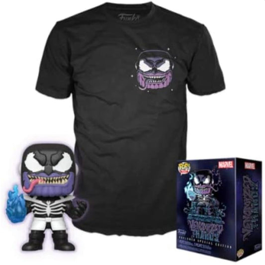 Marvel Venomized Thanos Glow in the Dark Funko Pop! & Tee XL